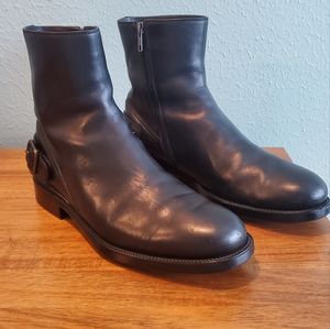 Men's TOD'S black motorcycle boots, size 8